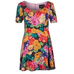MINK PINK Chelsey Floral Short Sleeve Dress Size S